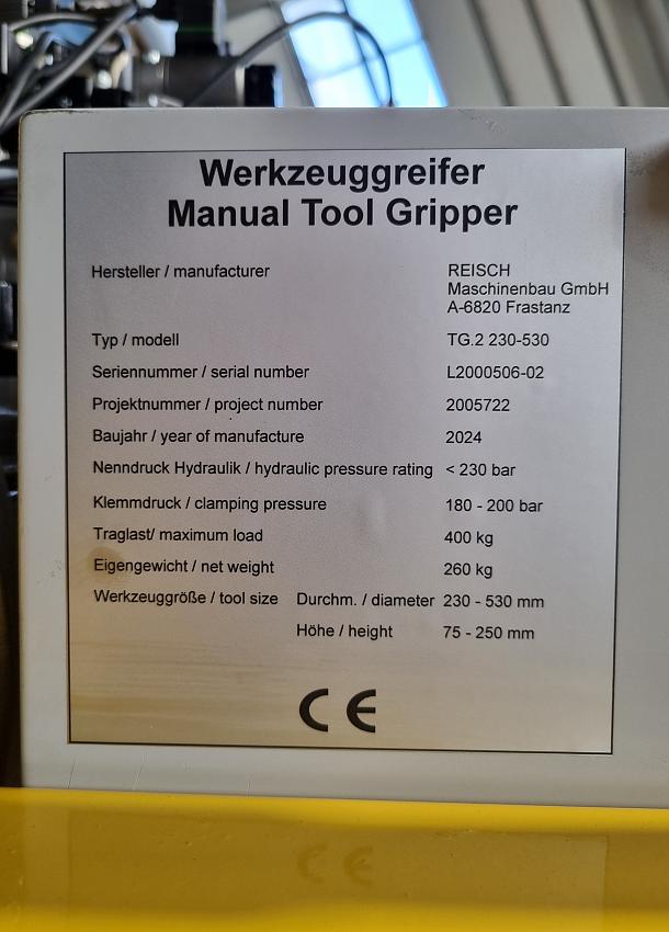 Round tool gripper without compressed air